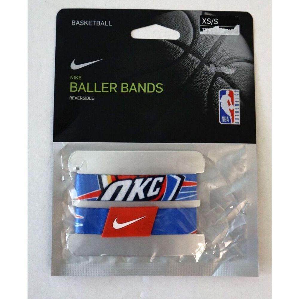 Nike Unisex Sz XS/S 6"-7" Oklahoma City Thunder Reversible Baller Band Bracelets